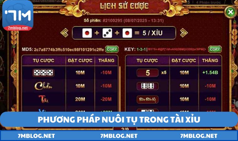 cach vao keo tai xiu luon thang nuoi tu Phương pháp nuôi tụ trong tài xỉu